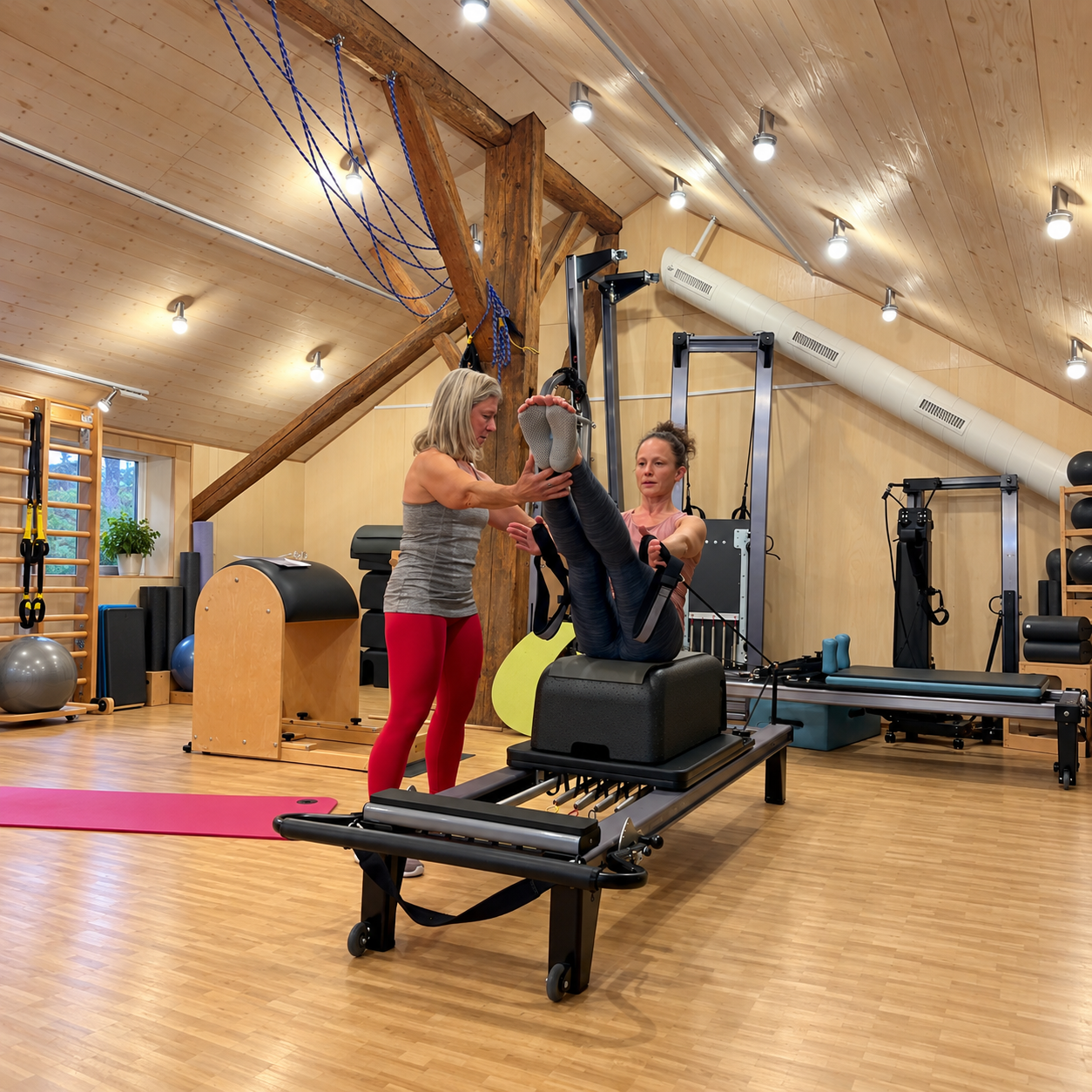 Cours de Pilates sur machines