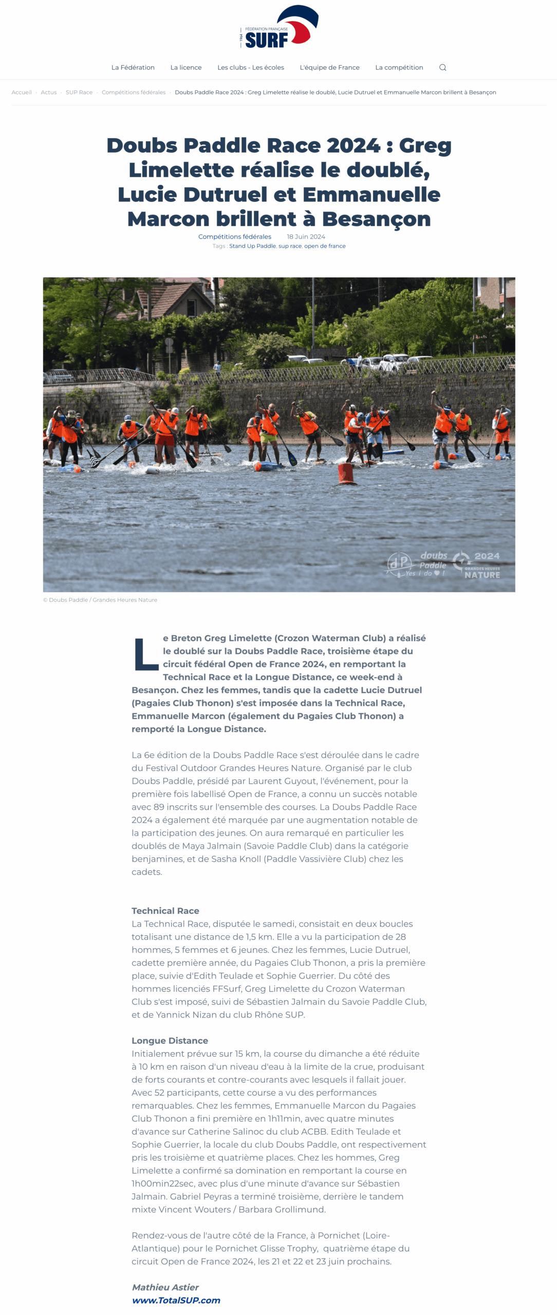 Doubs Paddle Race 2024